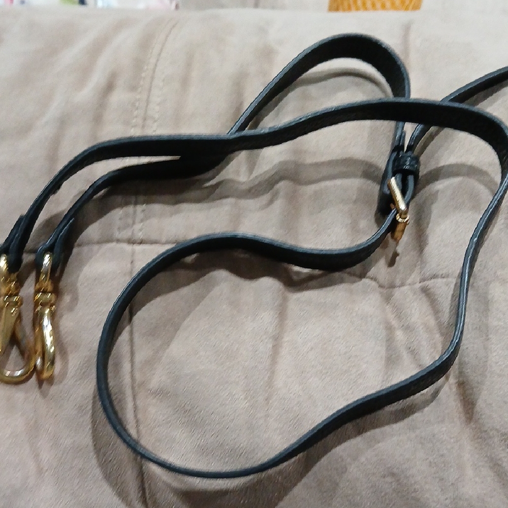 Ralph Lauren Black Strap with Gold Clasps